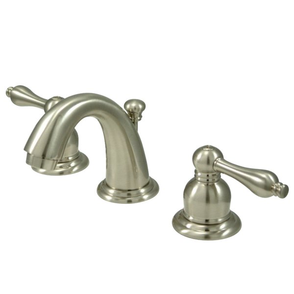 Kingston Brass KB918AL English Country Widespread Bathroom Faucet, Brushed Nickel KB918AL